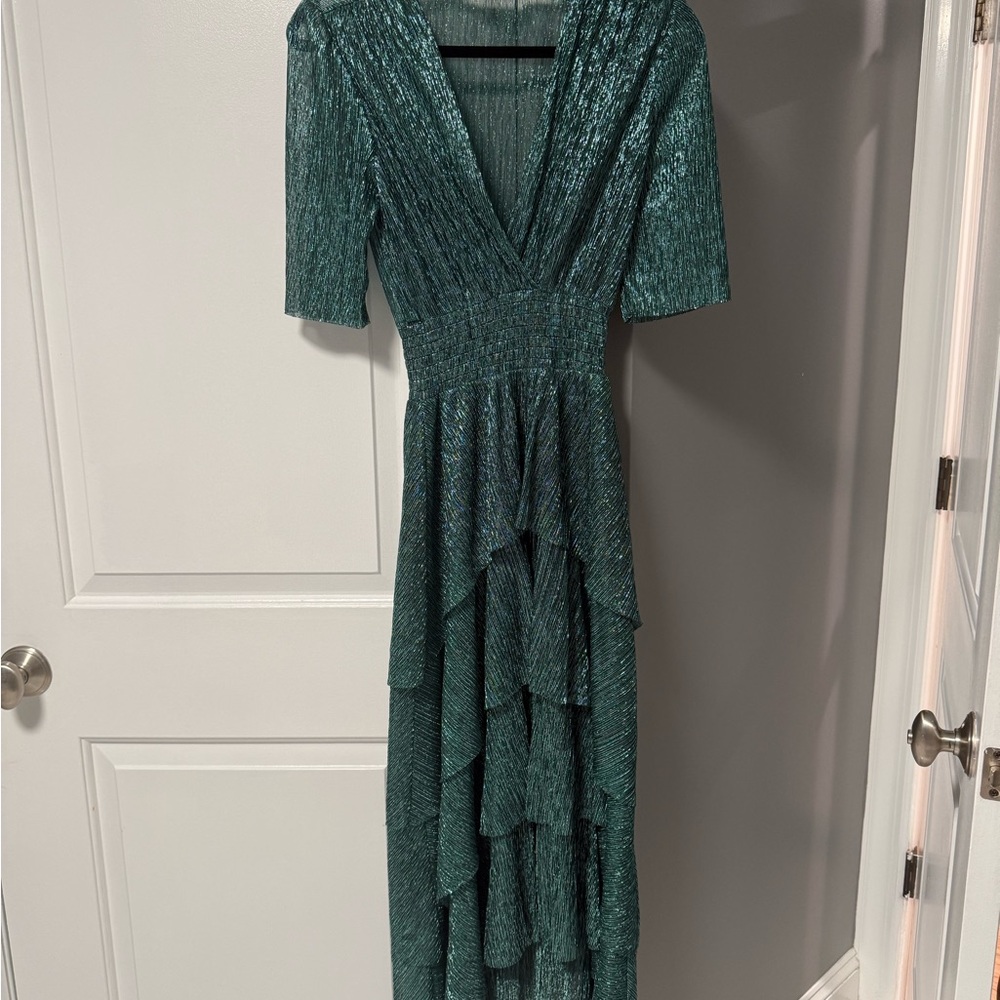 Maje Teal High Low Dress